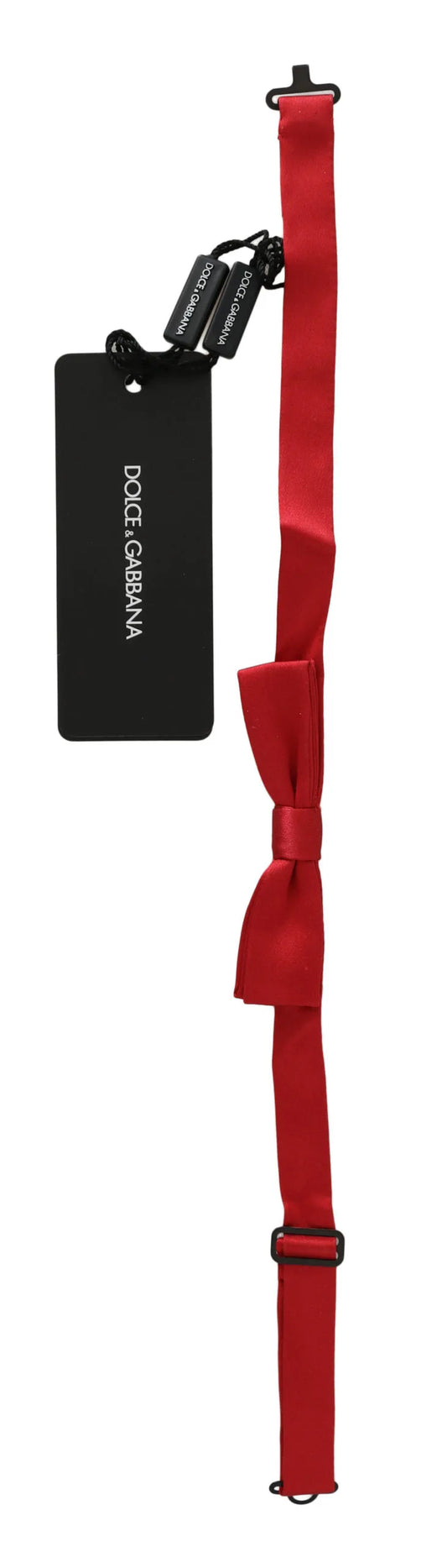 Red 100% Silk Slim Adjustable Neck Papillon Bow Tie-Dolce & Gabbana-LabelTerrace.com
