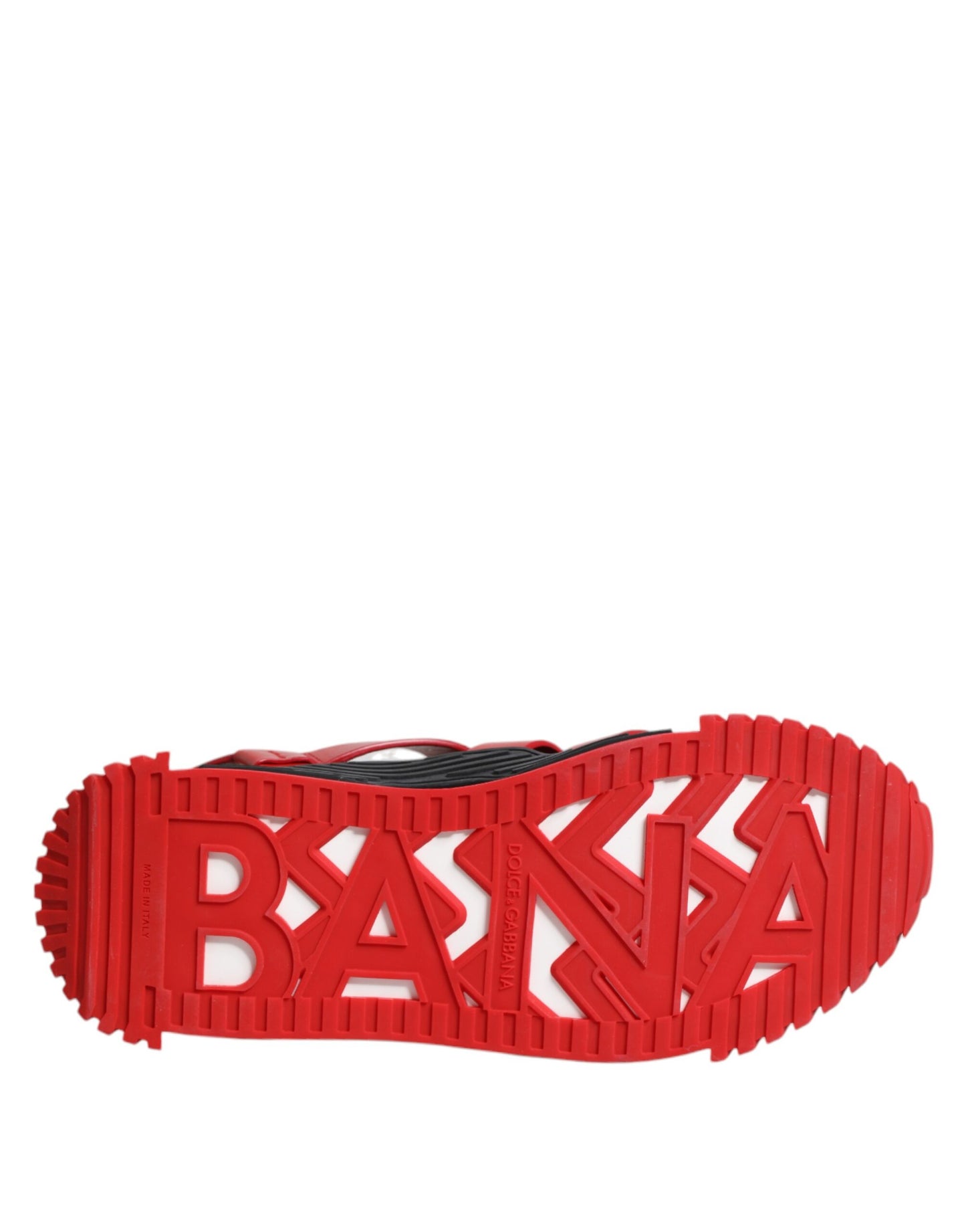 Red Black Leather Ankle Strap Sandals Shoes-Dolce & Gabbana-LabelTerrace.com