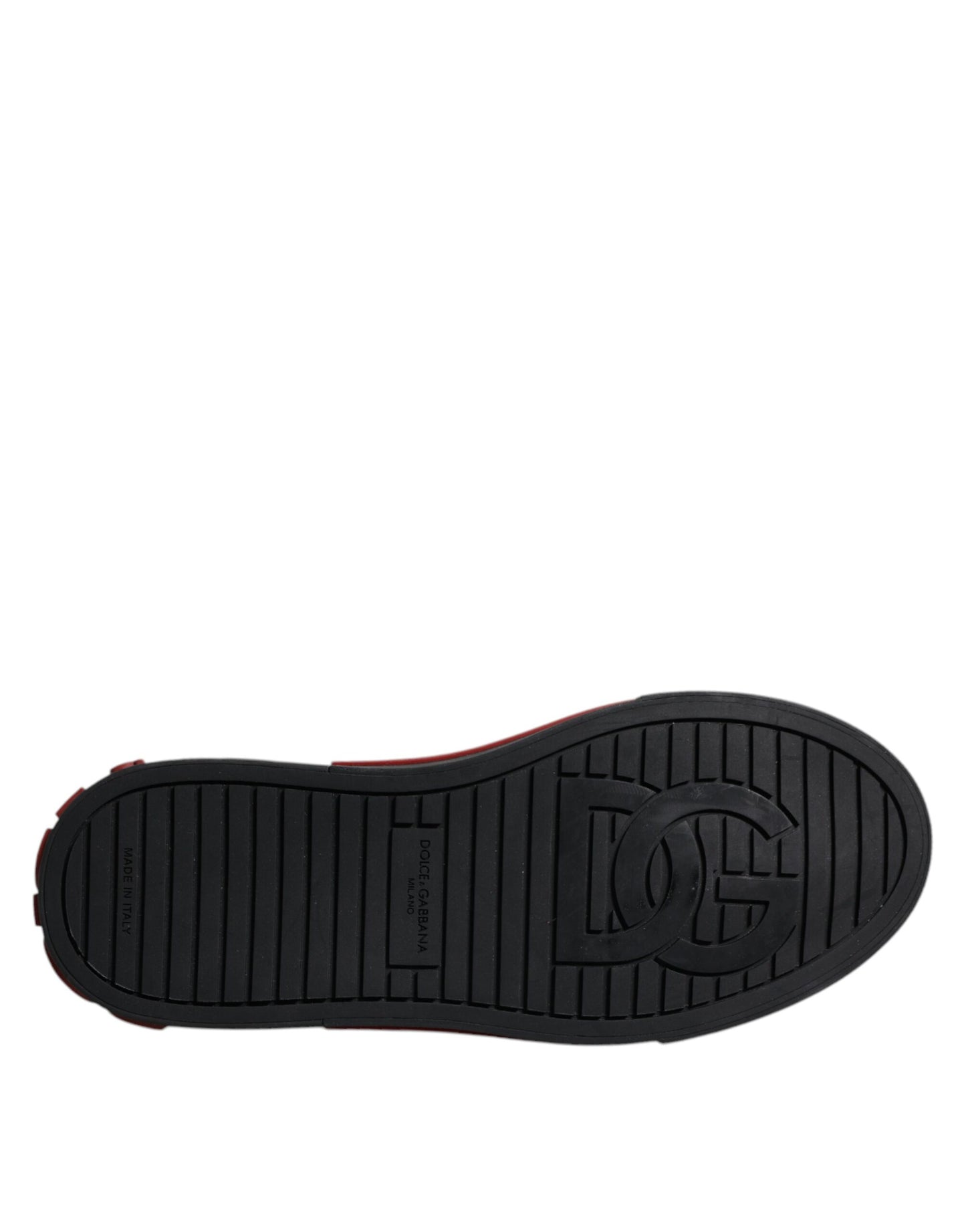 Red Black Leopard Cotton Men Low Top Sneakers Shoes-Dolce & Gabbana-LabelTerrace.com