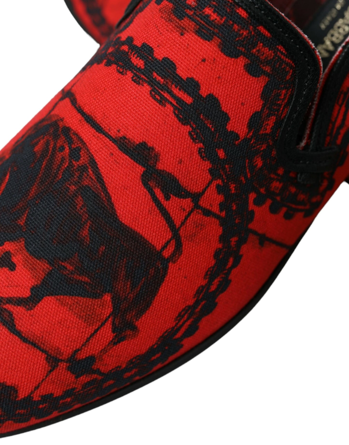 Red Black Torero Loafers Slippers Men Shoes-Dolce & Gabbana-LabelTerrace.com