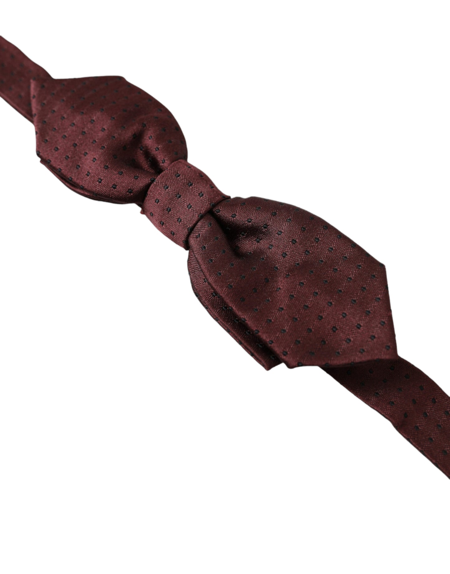 Red Bordeaux Silk Slim Adjustable Neck Papillon Bow Tie-Dolce & Gabbana-LabelTerrace.com
