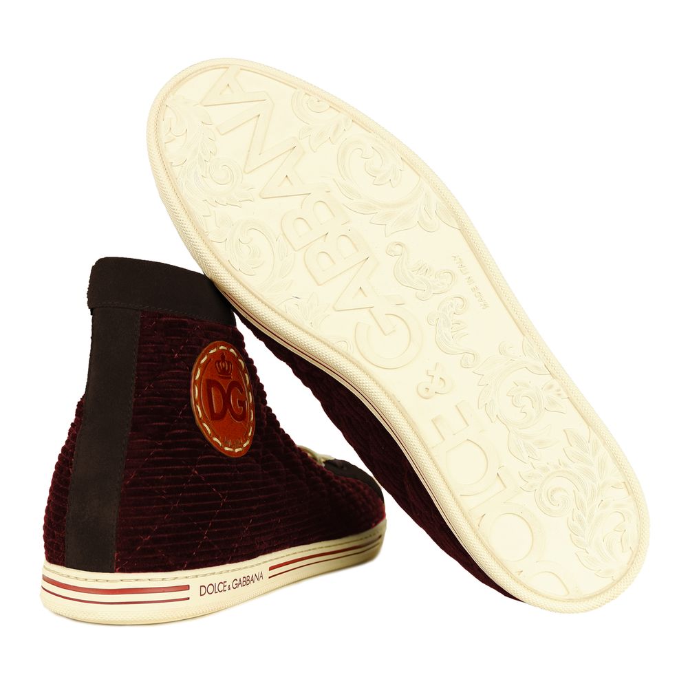 Red Calfskin Sneaker-Dolce & Gabbana-LabelTerrace.com