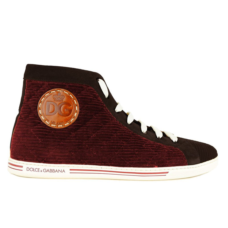 Red Calfskin Sneaker-Dolce & Gabbana-LabelTerrace.com