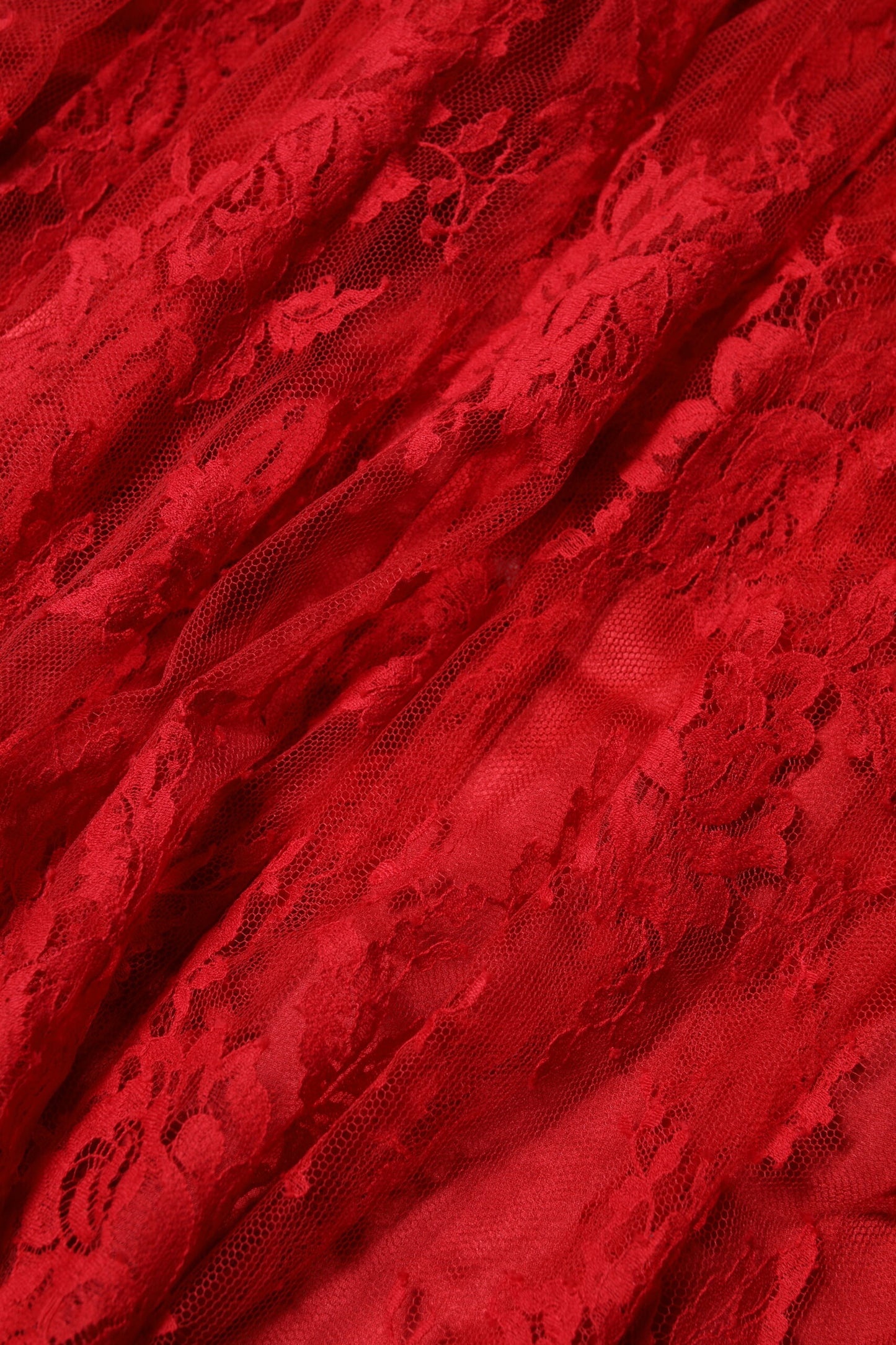 Red Cotton Floral Lace A-line Long Maxi Skirt-Dolce & Gabbana-LabelTerrace.com