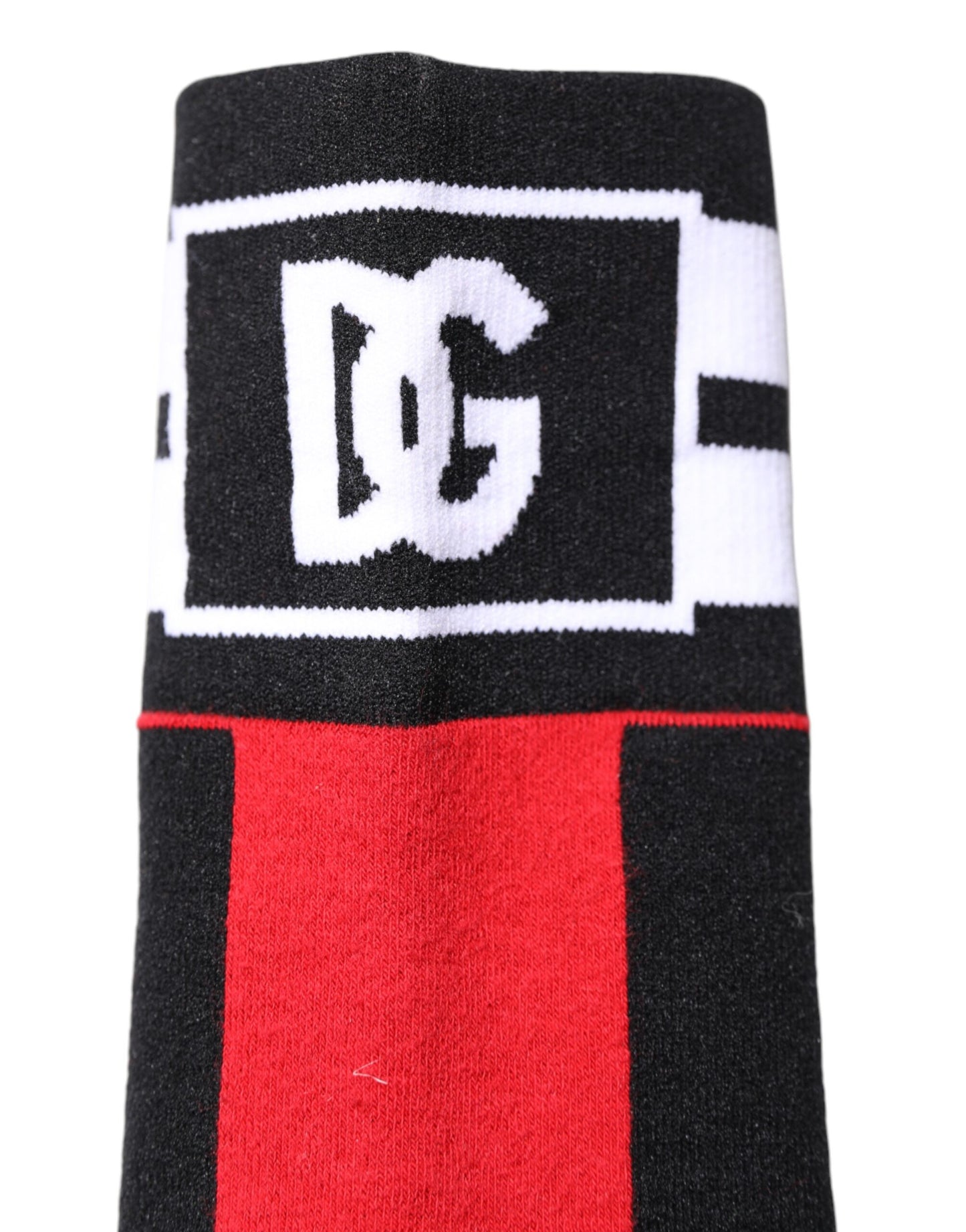 Red Cotton Stretch Printed Socks-Dolce & Gabbana-LabelTerrace.com