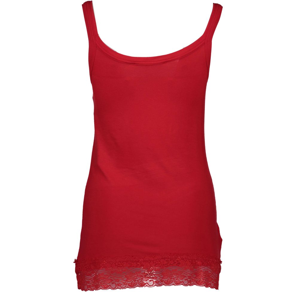 Red Cotton Women Top-Silvian Heach-LabelTerrace.com