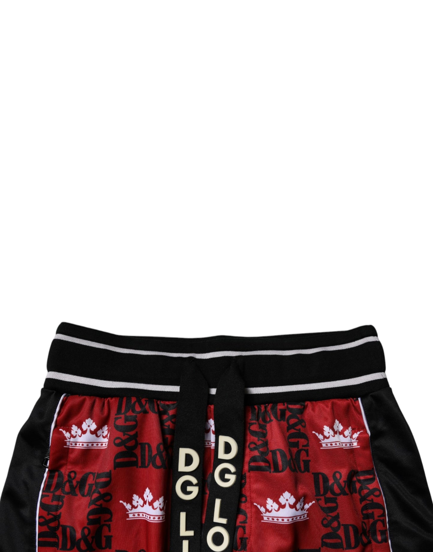 Red Crown Logo Monogram Men Sweatpants Pants-Dolce & Gabbana-LabelTerrace.com