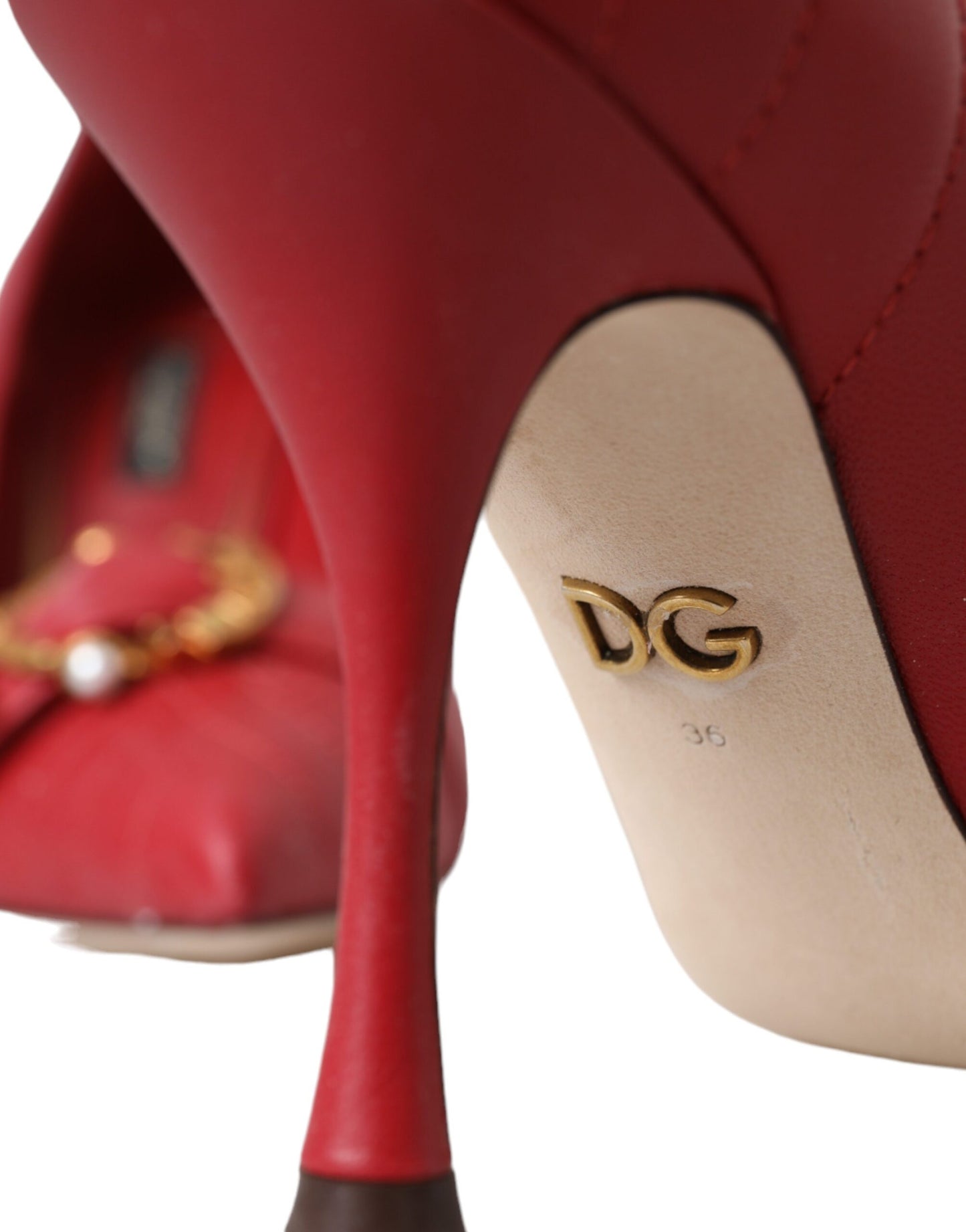 Red Devotion Leather Heels Pumps Shoes-Dolce & Gabbana-LabelTerrace.com