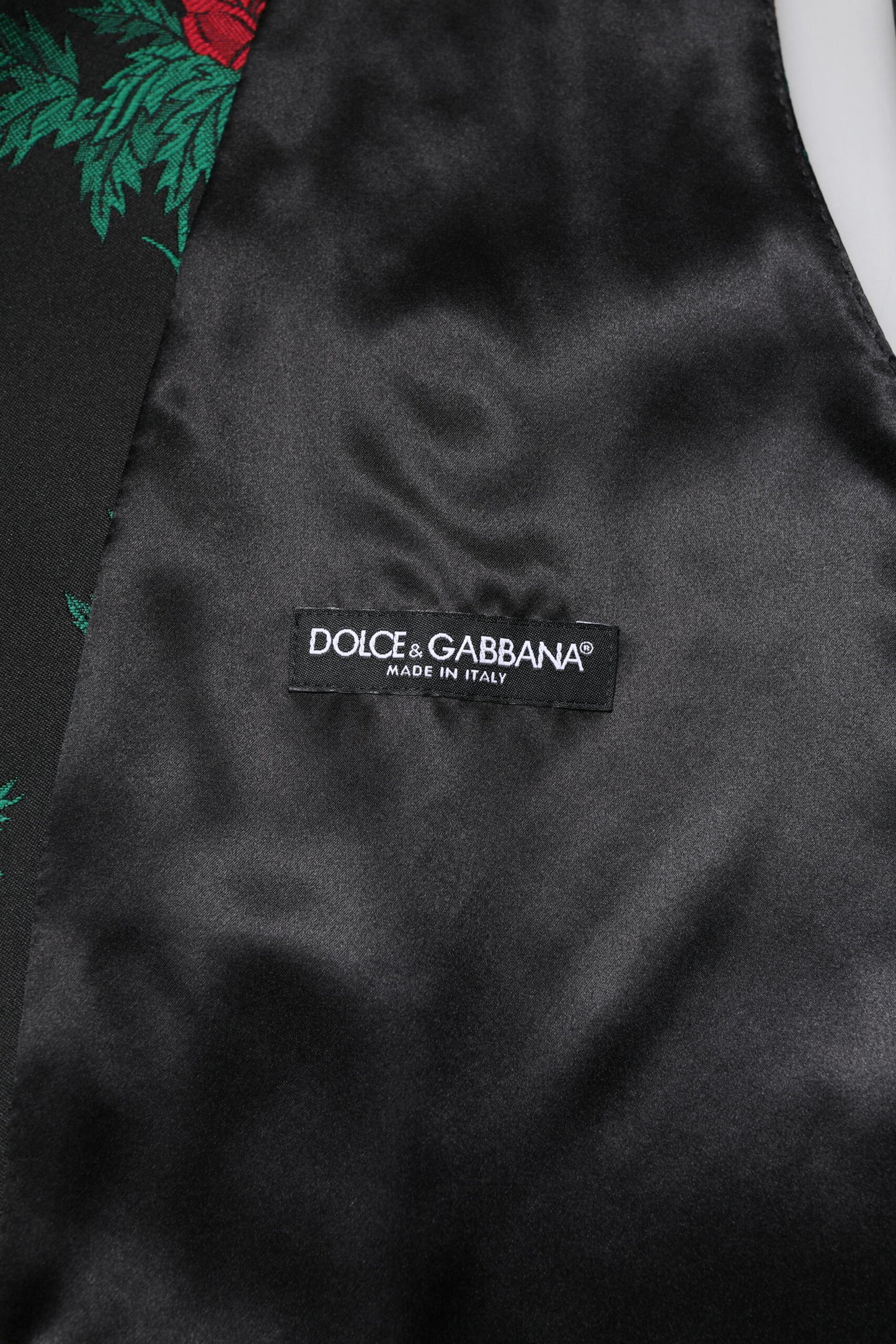 Red Floral Brocade Formal Men Waistcoat Vest-Dolce & Gabbana-LabelTerrace.com