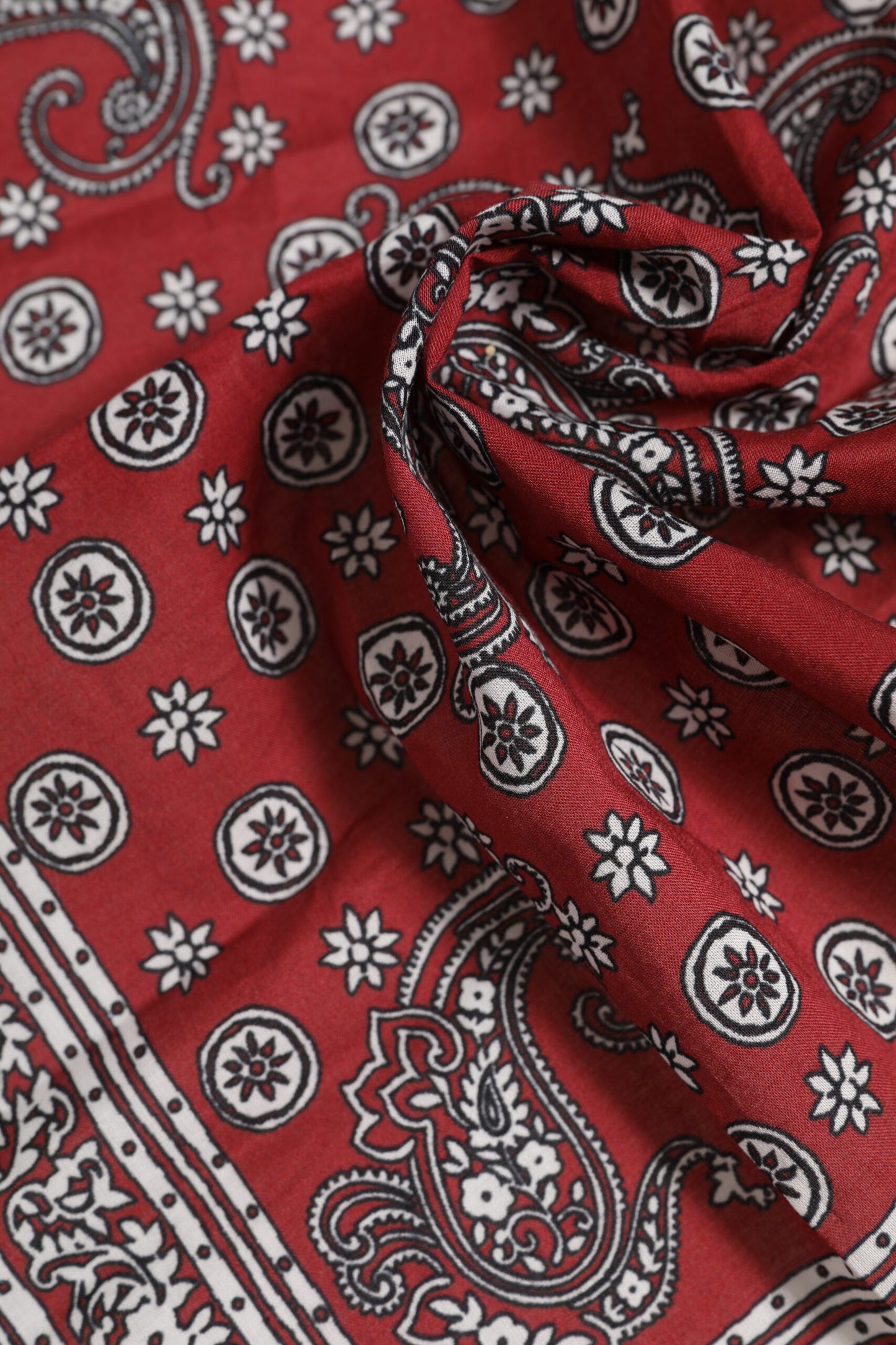 Red Floral Cotton Square Foulard Scarf-Dolce & Gabbana-LabelTerrace.com