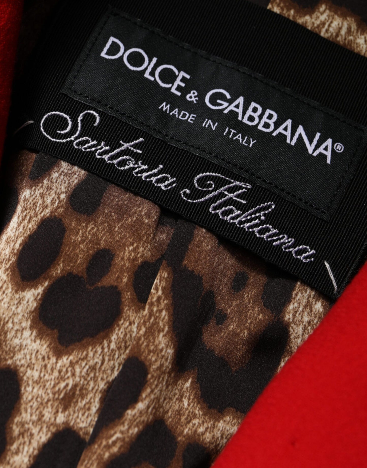 Red Jacquard Wool Women Trenchcoat Jacket-Dolce & Gabbana-LabelTerrace.com