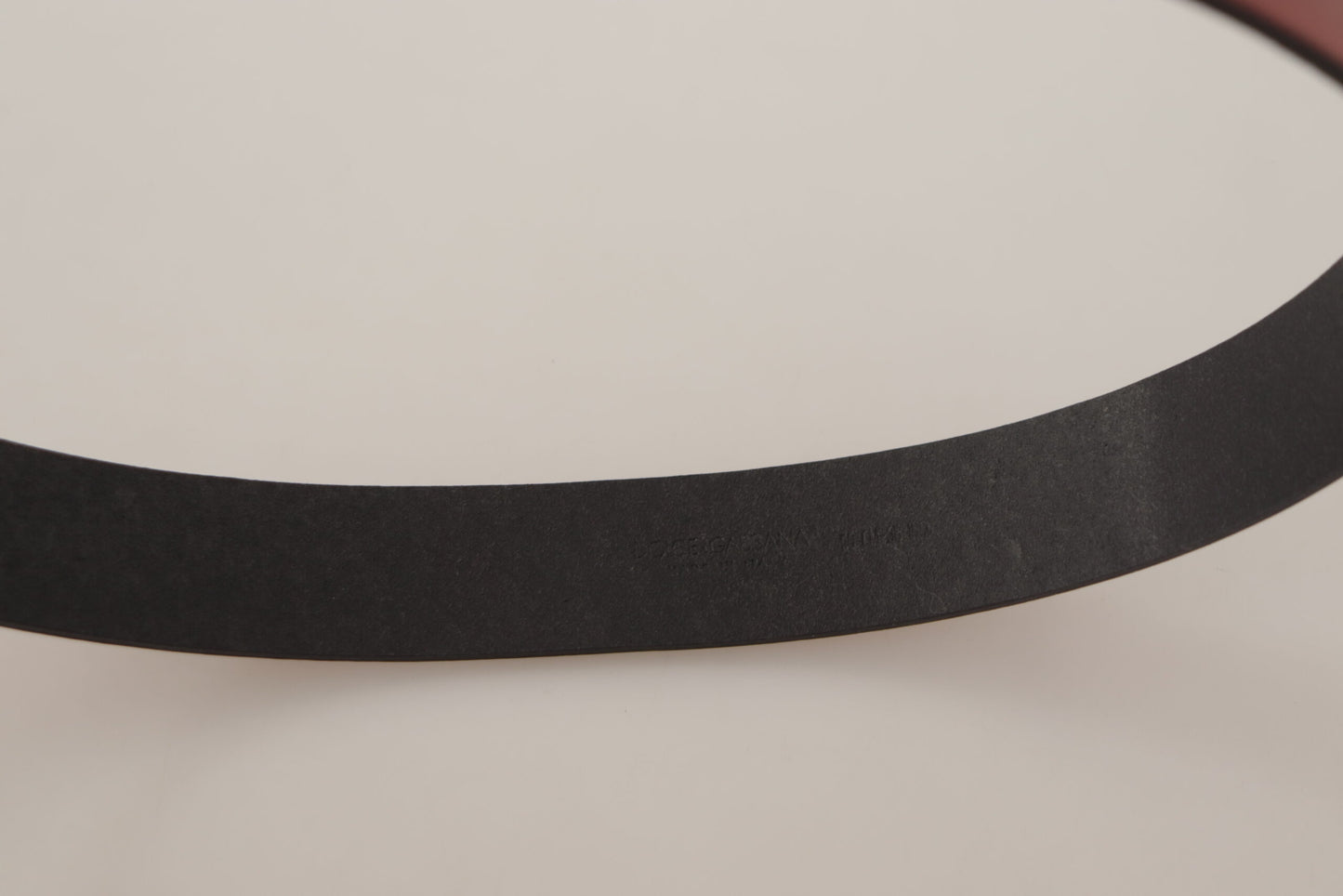 Red Leather Gold Logo Engraved Metal Buckle Belt-Dolce & Gabbana-LabelTerrace.com