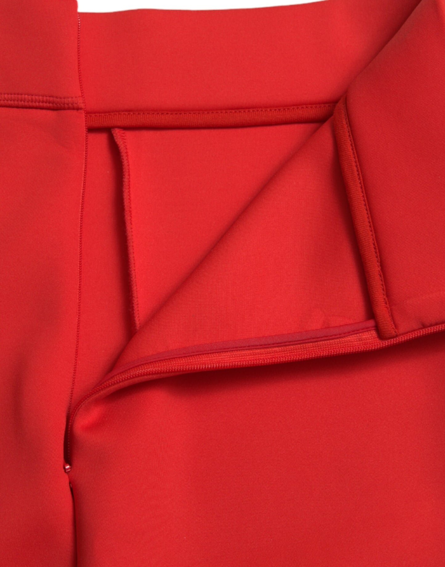 Red Nylon Stretch Slim Leggings Pants-Dolce & Gabbana-LabelTerrace.com