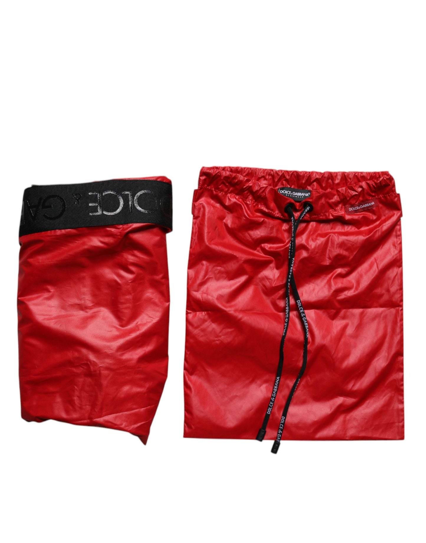 Red Polyester Beachwear Shorts 2Pc Swimwear-Dolce & Gabbana-LabelTerrace.com