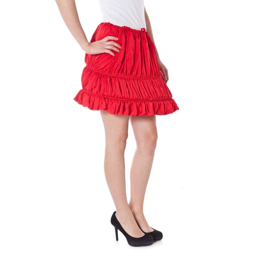 Red Polyester Skirt-Denny Rose-LabelTerrace.com