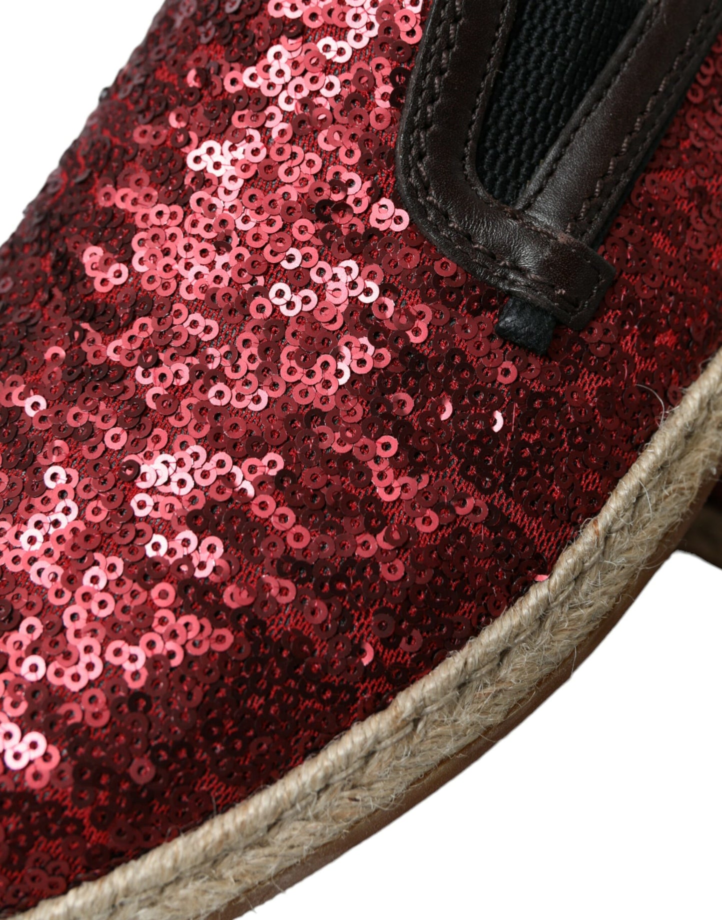 Red Sequined Loafers Slippers Men Shoes-Dolce & Gabbana-LabelTerrace.com