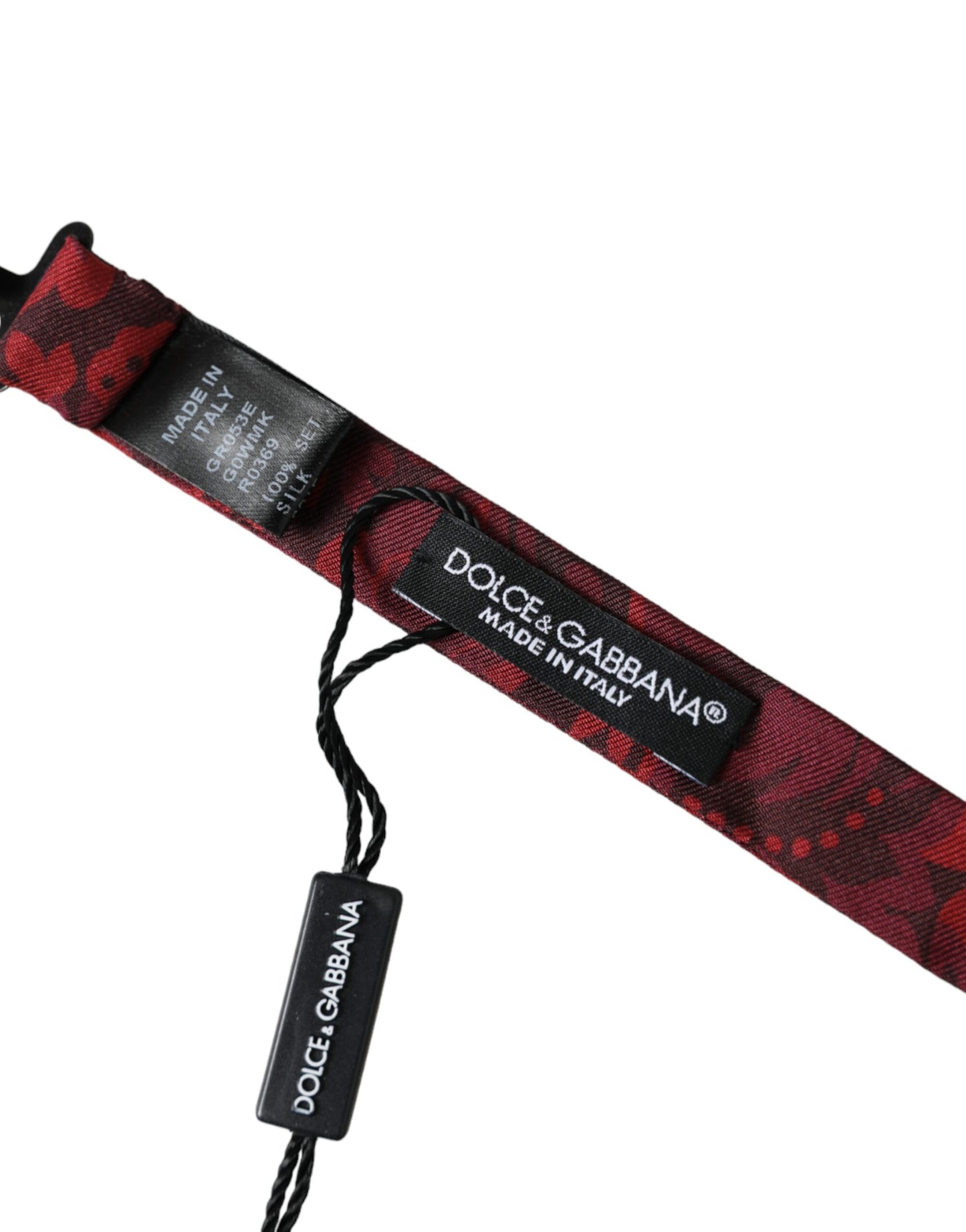 Red Silk Floral Adjustable Neck Men Bow Tie-Dolce & Gabbana-LabelTerrace.com