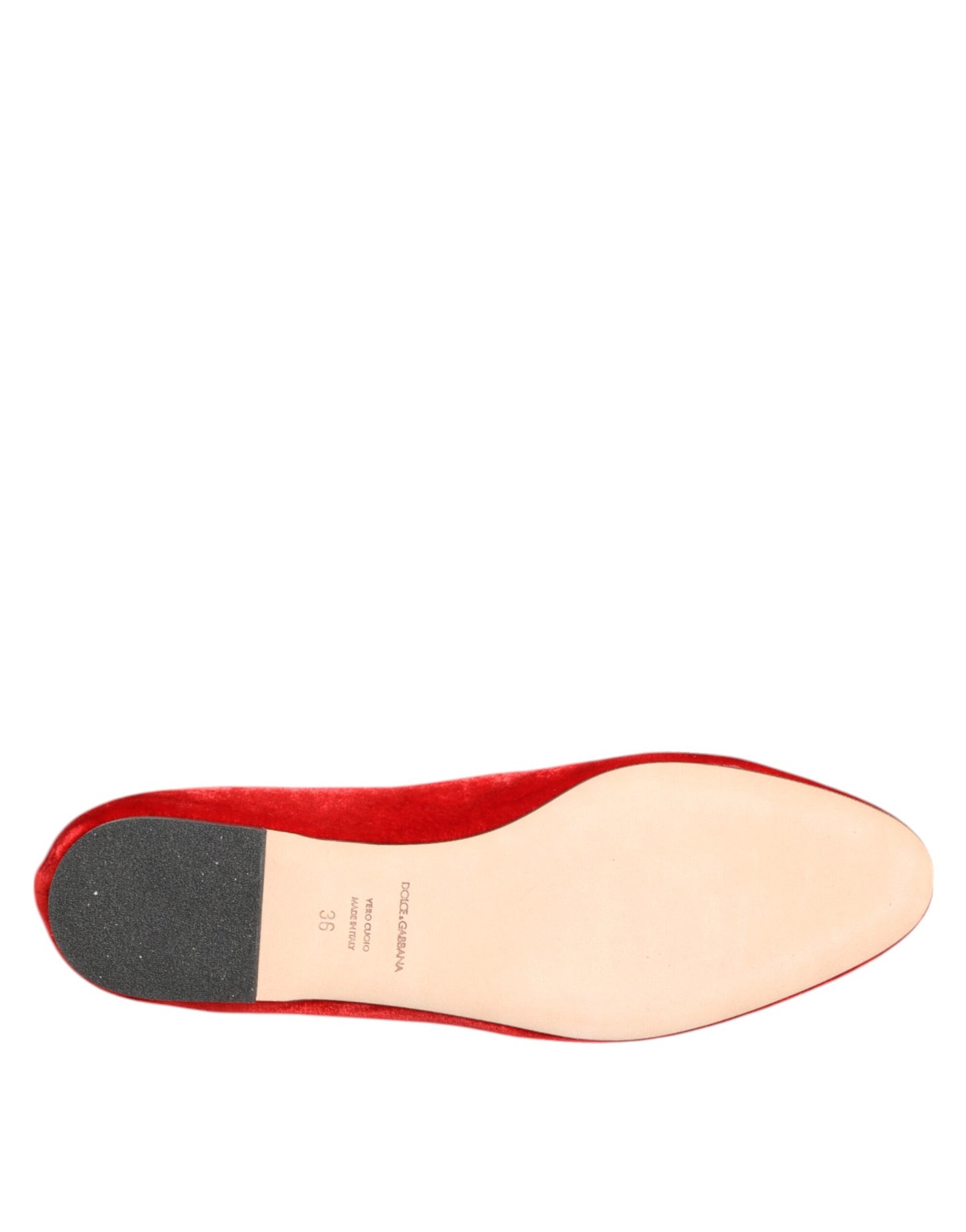 Red Velvet DG Heart Loafers Flats Shoes-Dolce & Gabbana-LabelTerrace.com