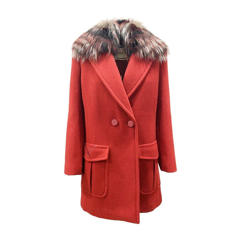 Fur Collar Wool Coat-Fendi-LabelTerrace.com