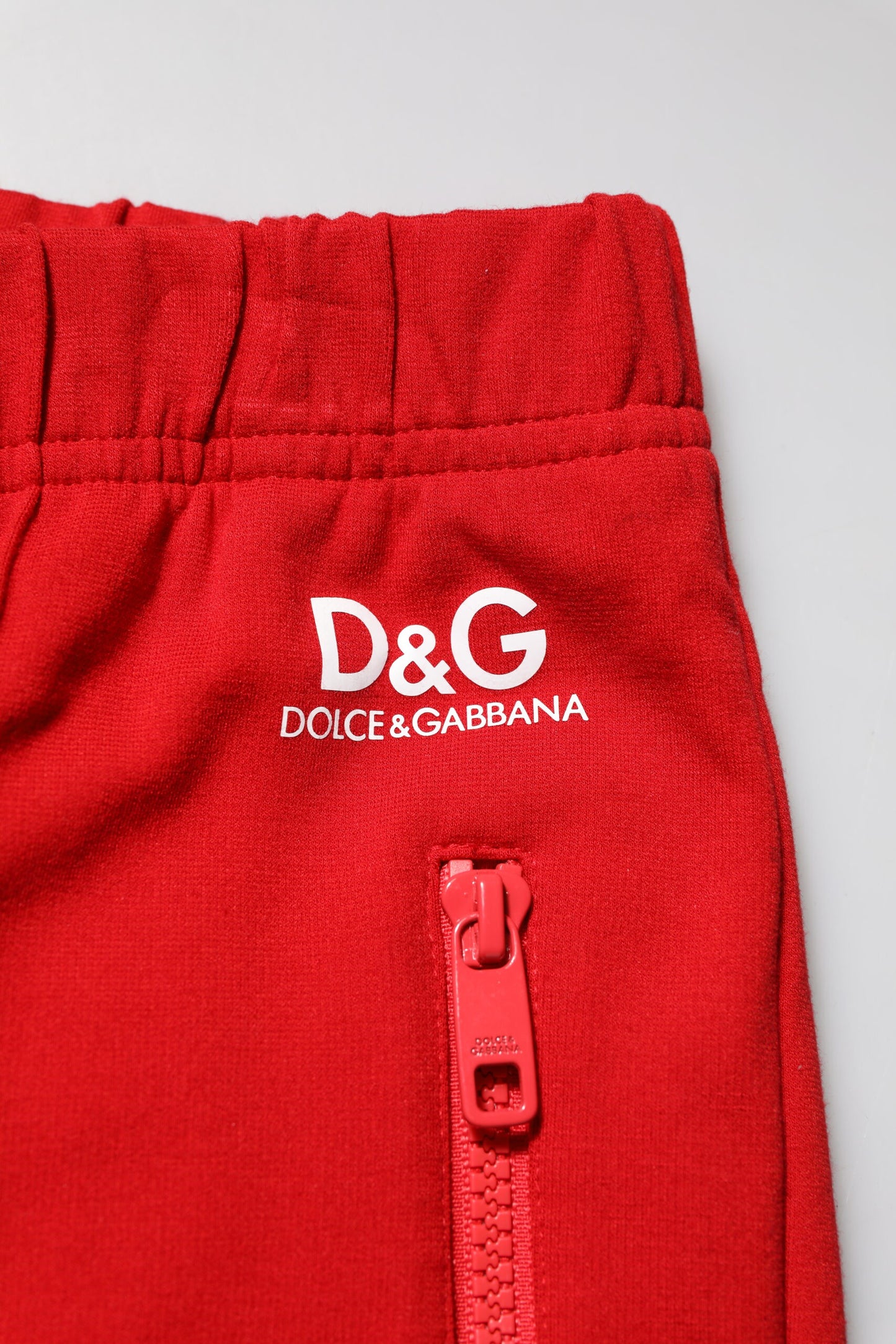 Red Viscose Logo Jogger Men Sweatpants Pants-Dolce & Gabbana-LabelTerrace.com