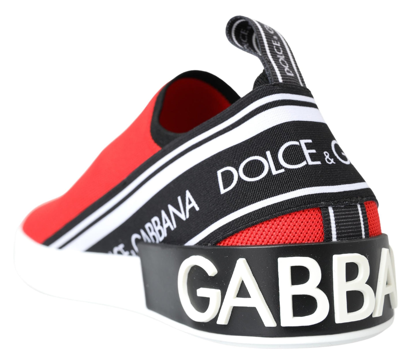 Red White Flat Sneakers Loafers Shoes-Dolce & Gabbana-LabelTerrace.com