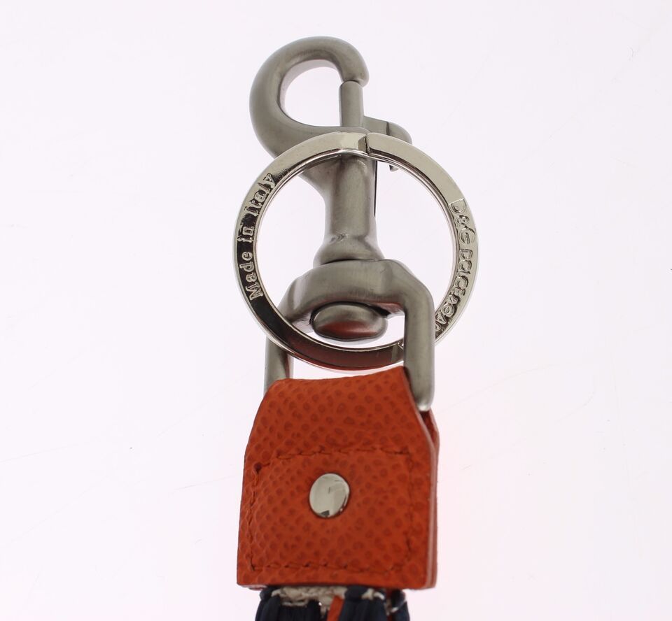 Red White Raffia Leather Clasp Finder Keyring Keychain-Dolce & Gabbana-LabelTerrace.com