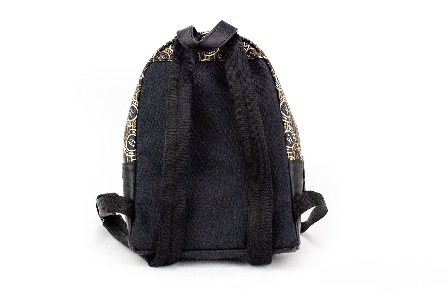 Signet Mini Black Logo Printed Leather Shoulder Backpack Bookbag-Marc Jacobs-LabelTerrace.com
