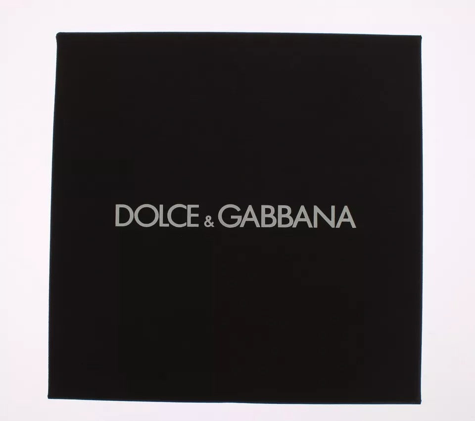Silver Brown Raffia Leather Clasp Finder Chain Keyring-Dolce & Gabbana-LabelTerrace.com