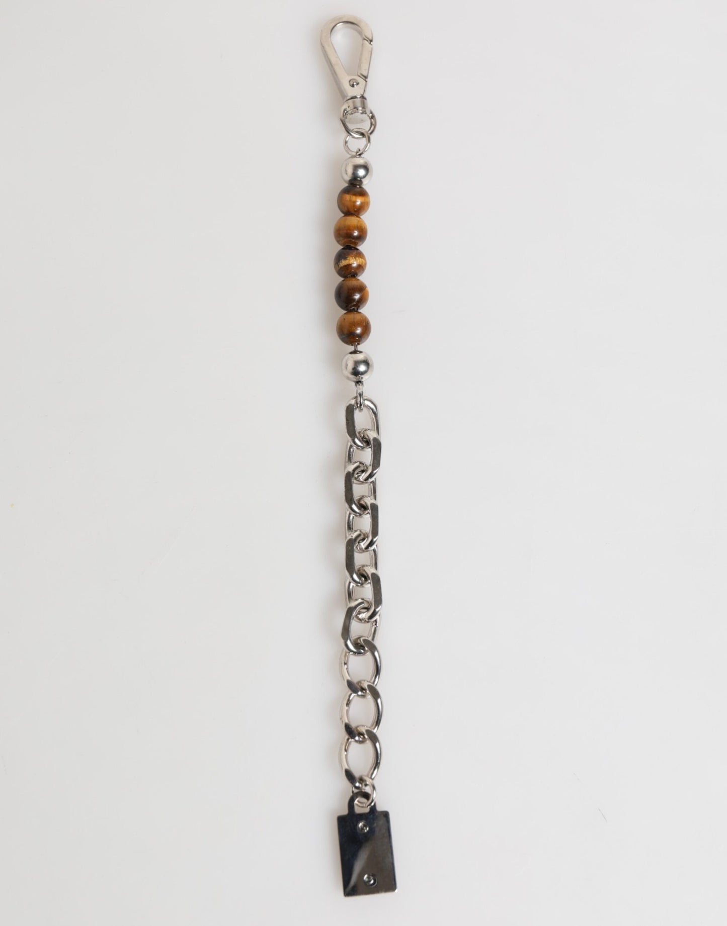 Silver Chain Brass Beaded Lobster Clasp Logo Men Bracelet-Dolce & Gabbana-LabelTerrace.com