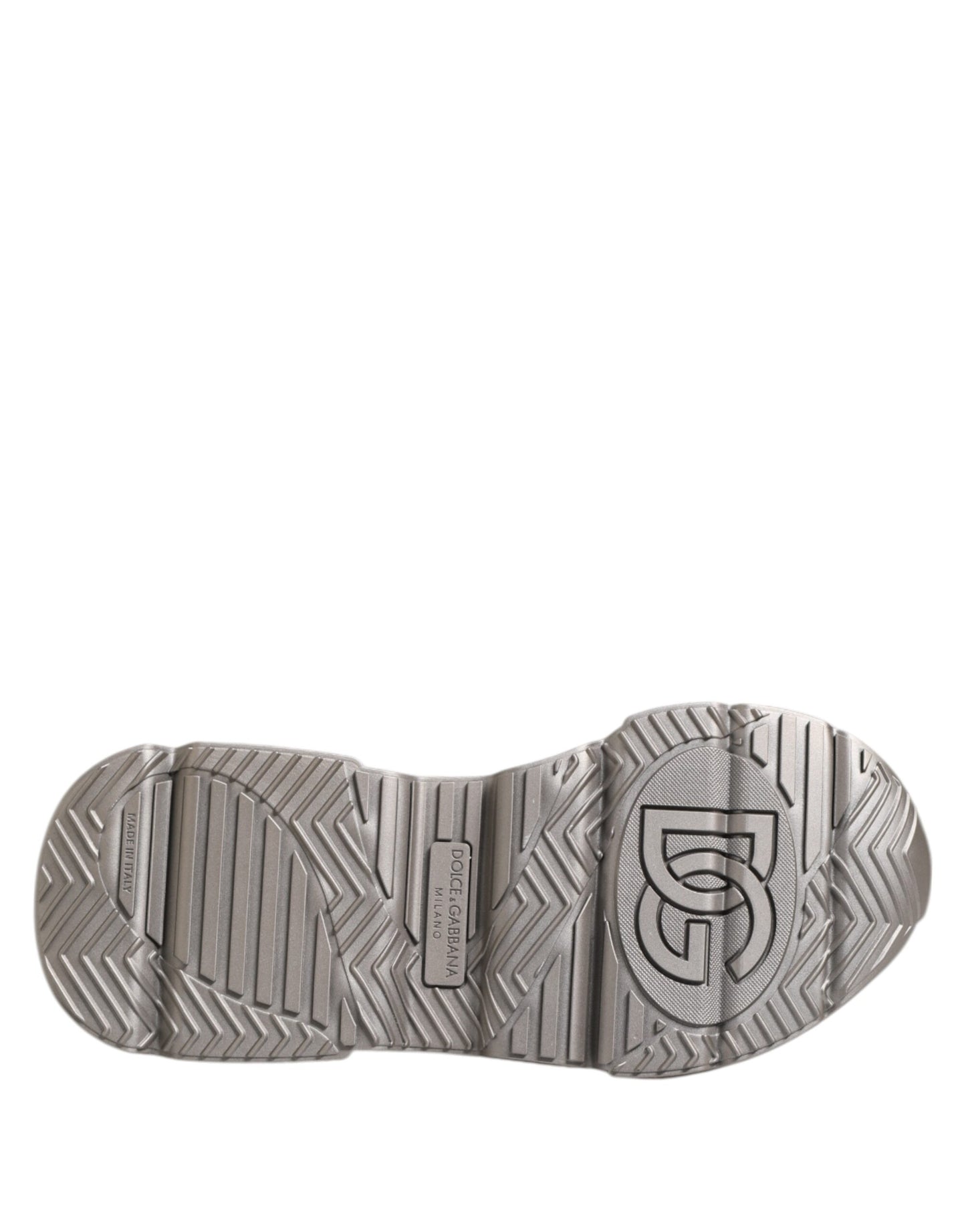 Silver DAYMASTER Leather Men Sneakers Shoes-Dolce & Gabbana-LabelTerrace.com