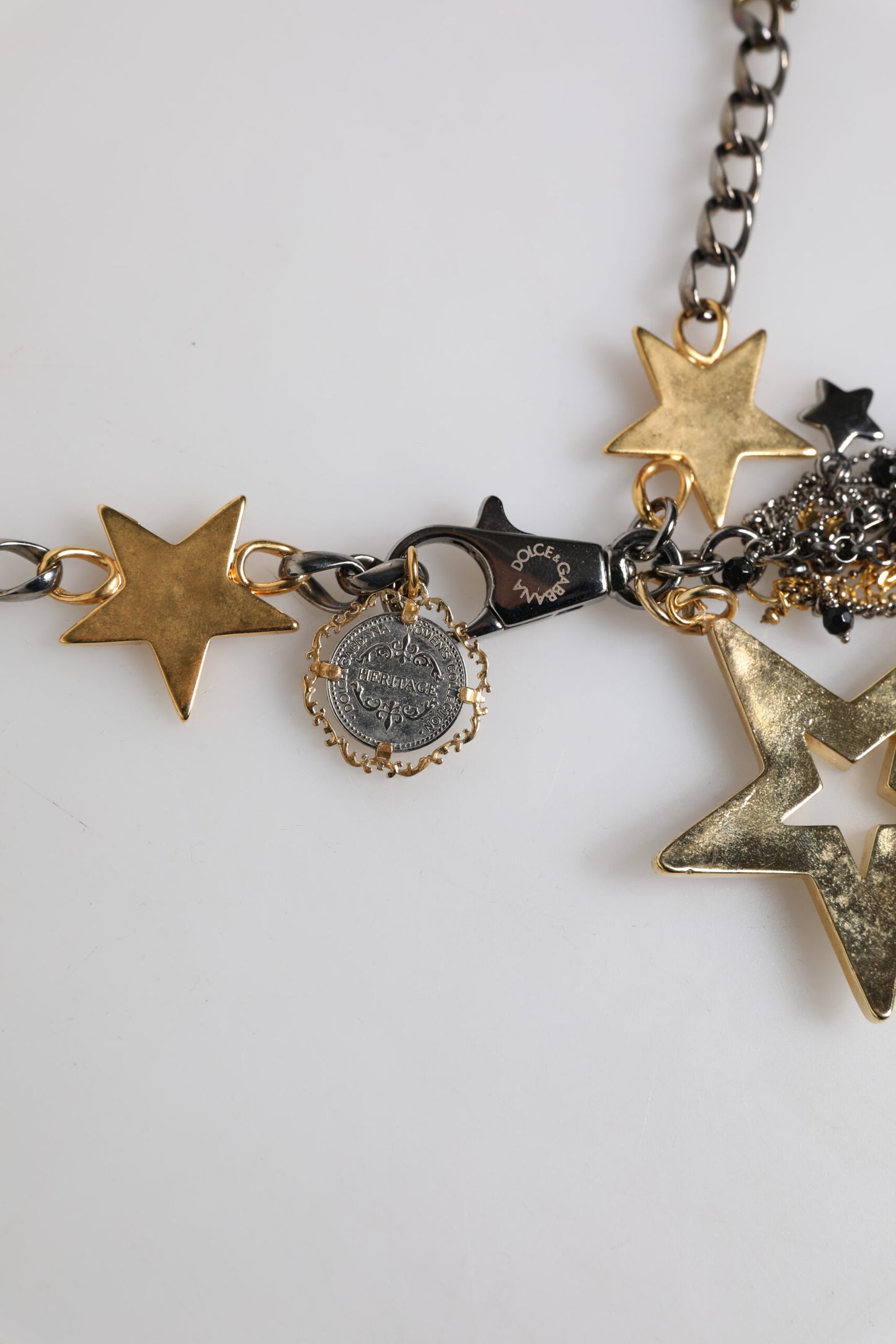 Silver Gold Brass Embellished Waist Chain Belt-Dolce & Gabbana-LabelTerrace.com