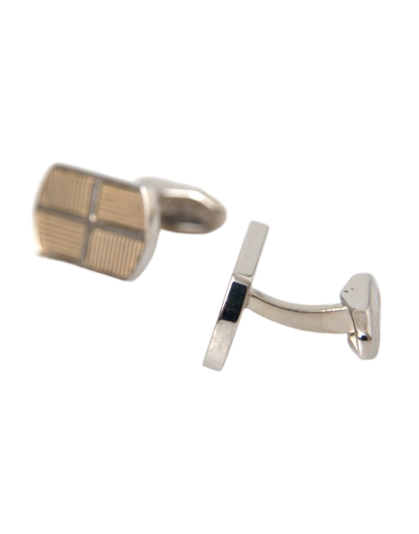 Silver Gold Plated Metal Brass Pin Cufflinks-Dolce & Gabbana-LabelTerrace.com