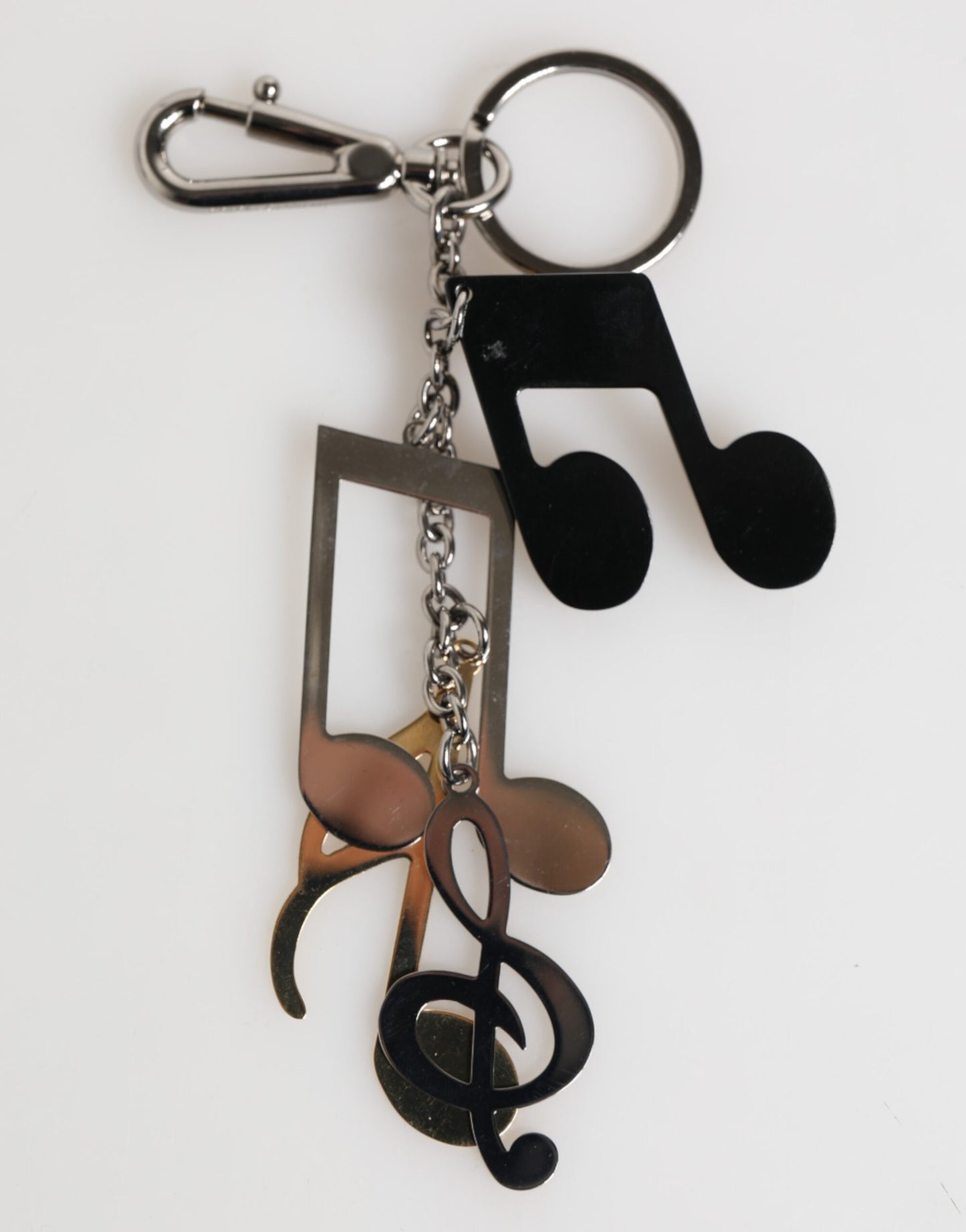 Silver Musical Note Key Holder Keychain Bag Charm Keyring-Dolce & Gabbana-LabelTerrace.com