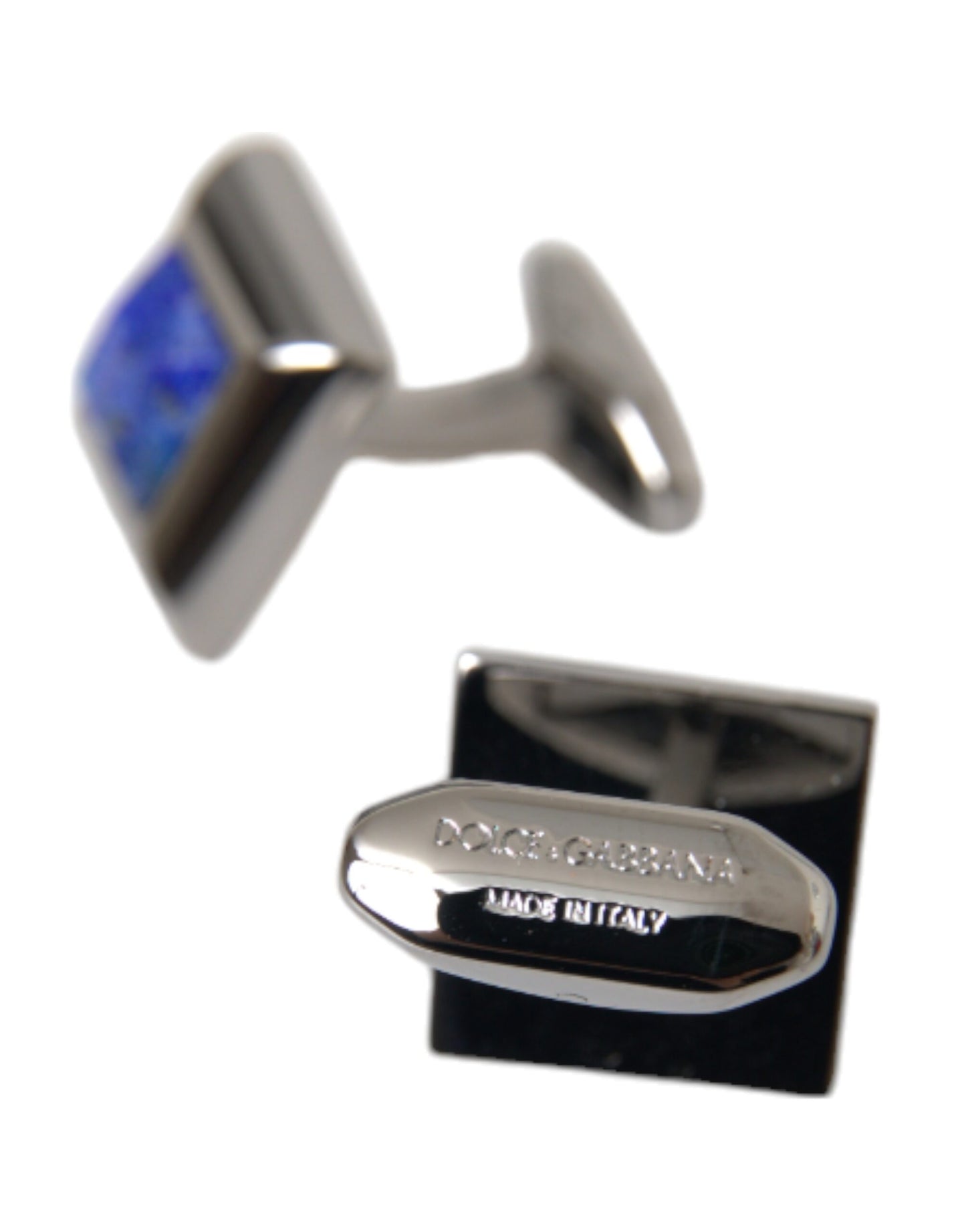 Silver Plated Brass Pin Crystal Cufflinks-Dolce & Gabbana-LabelTerrace.com