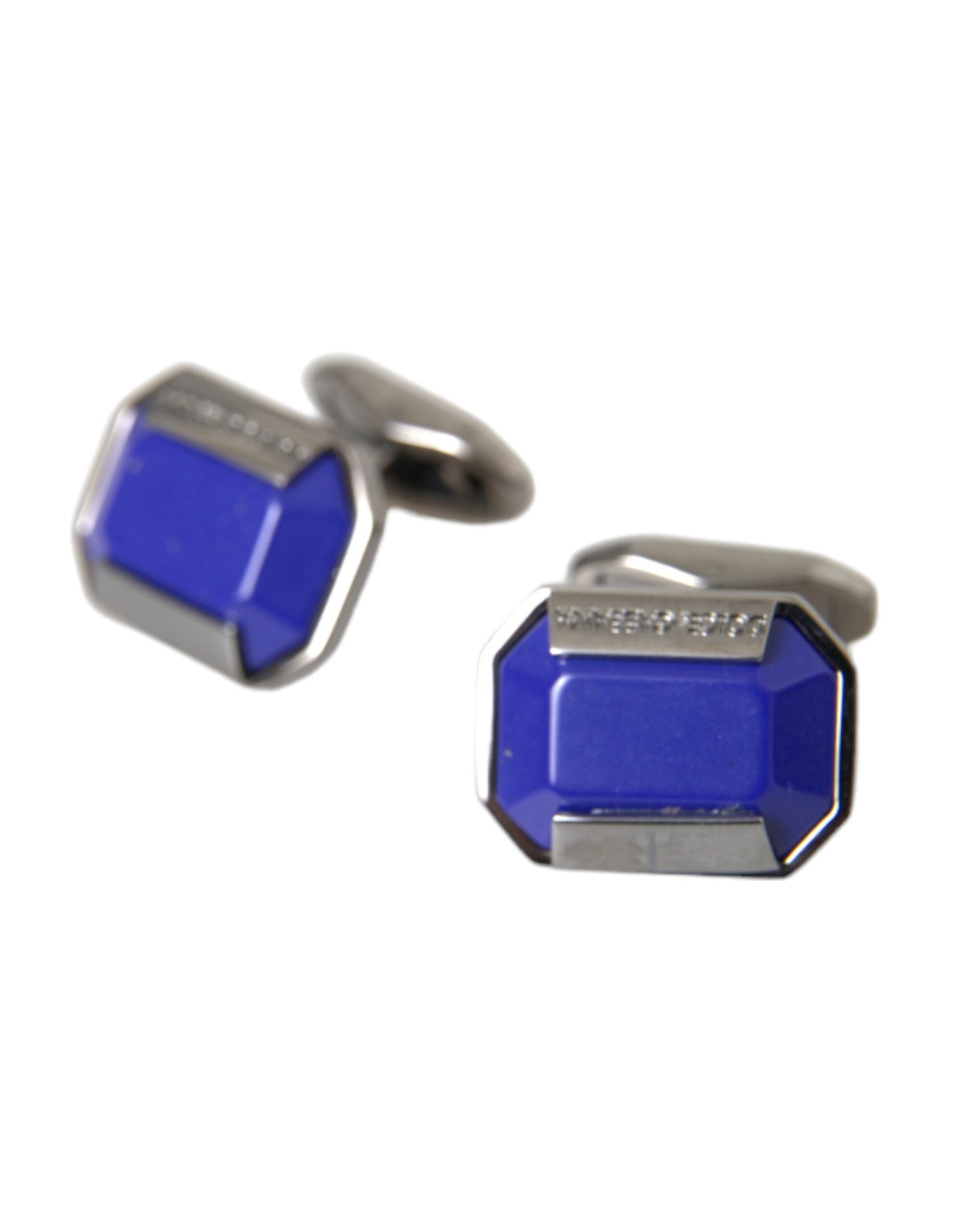Silver Plated Brass Pin Crystal Cufflinks-Dolce & Gabbana-LabelTerrace.com