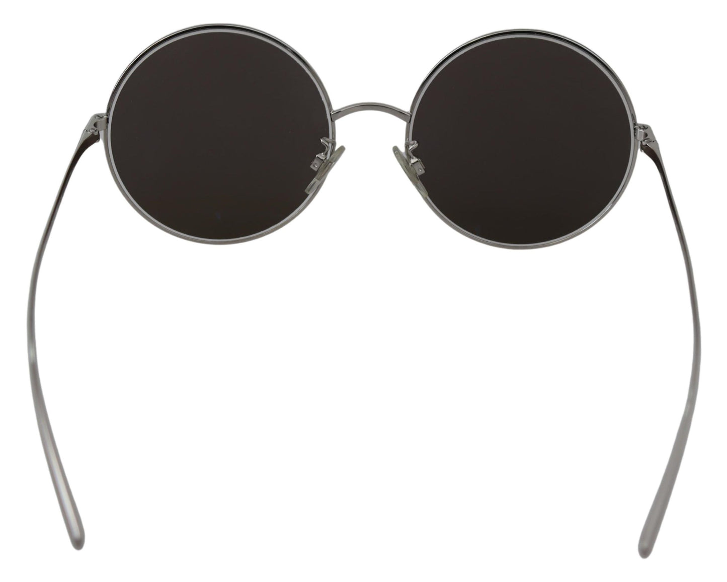 Silver Plated Round Gray Le nses Women Sunglasses-Dolce & Gabbana-LabelTerrace.com