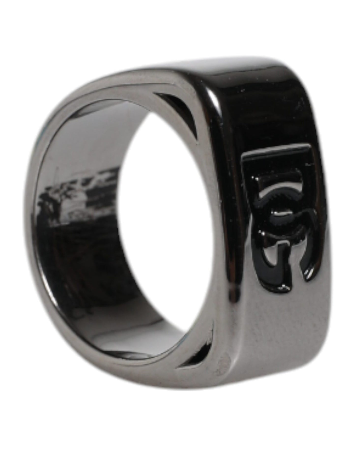 Silver Tone Brass Anello DG Logo Ring-Dolce & Gabbana-LabelTerrace.com