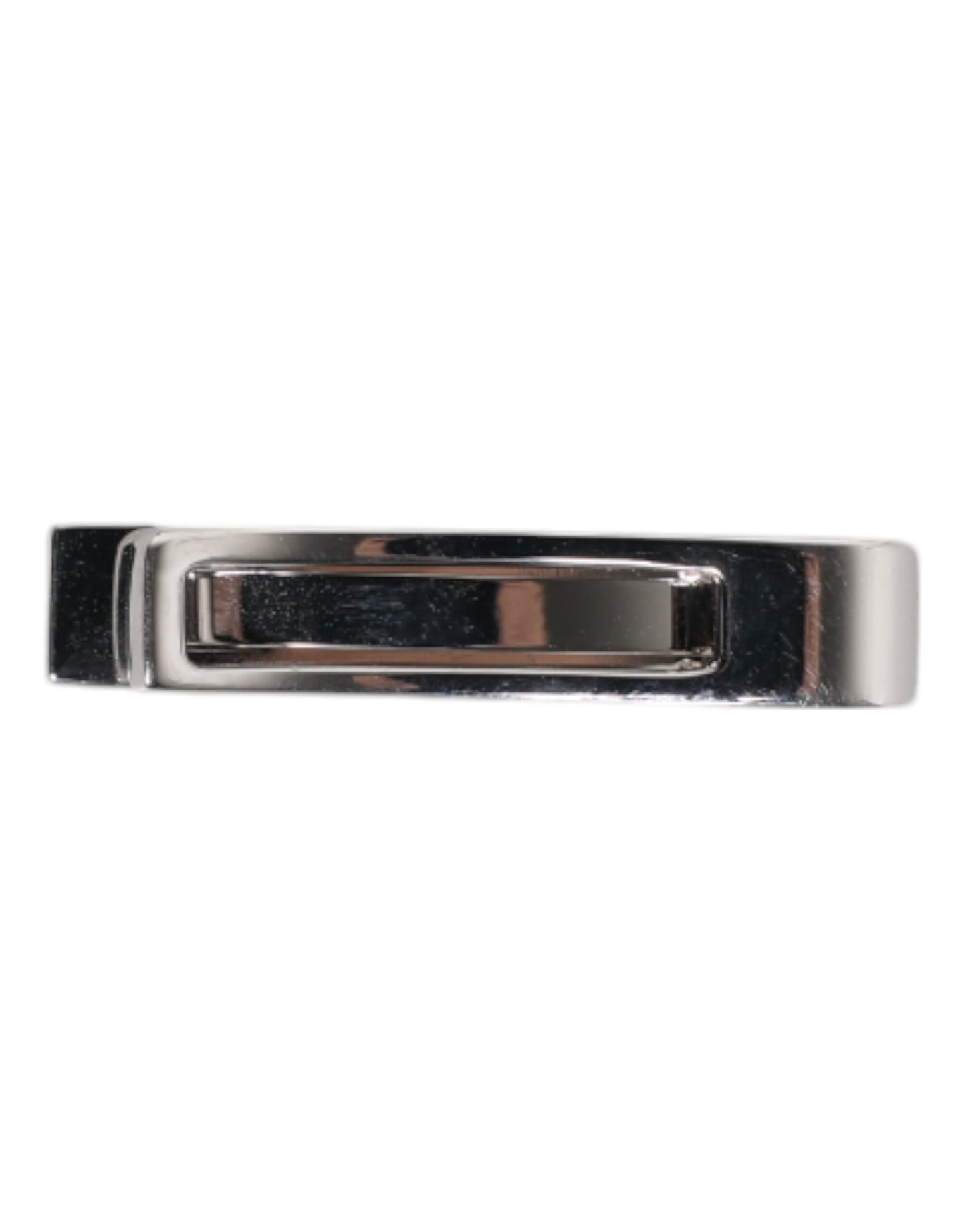 Silver Tone Brass Logo Branded Tie Clip Bar-Dolce & Gabbana-LabelTerrace.com