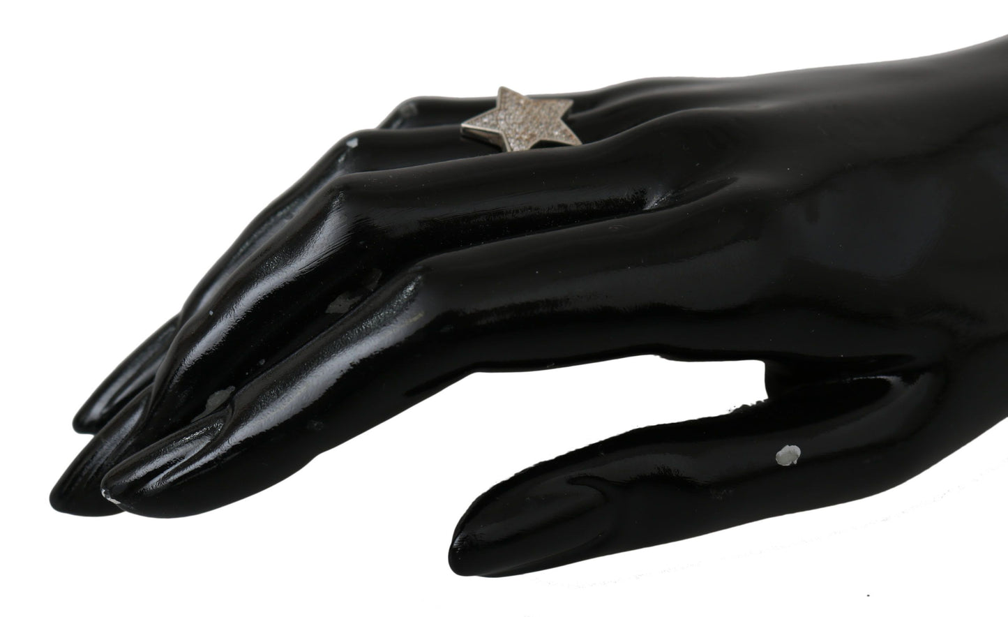 Silver Womens Clear CZ Star 925 Ring-Nialaya-LabelTerrace.com