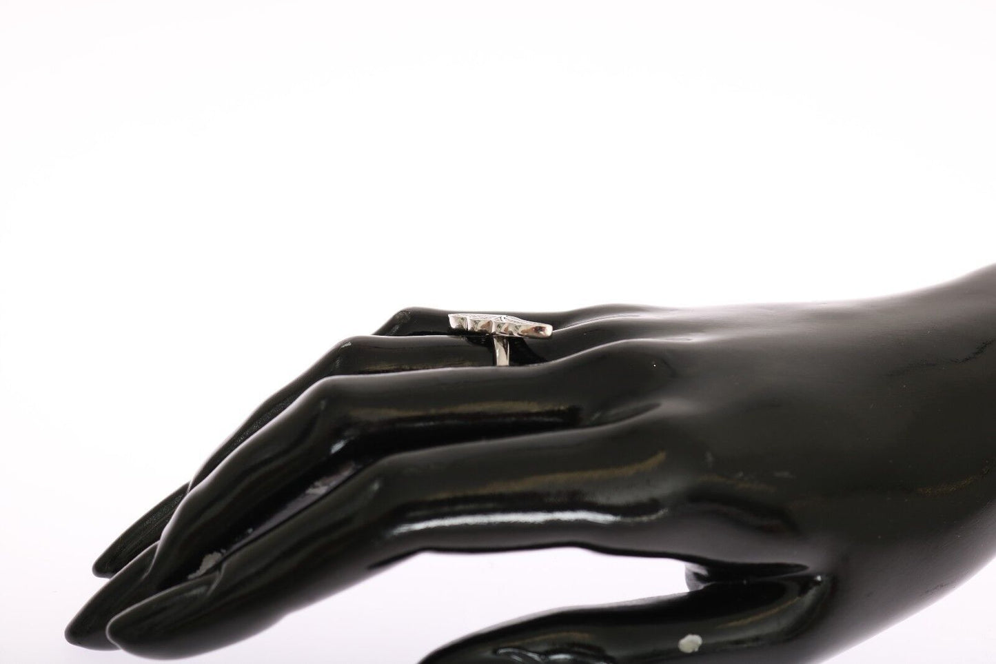 Silver Womens Wing Clear CZ 925 Silver Ring-Nialaya-LabelTerrace.com