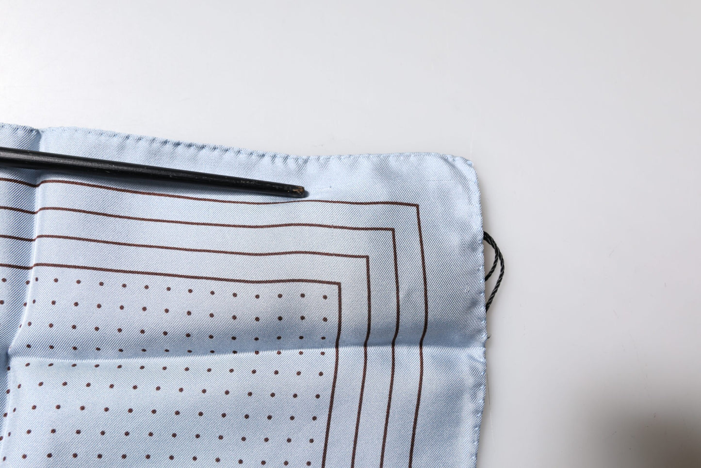 Sky Blue Polka Dots Square Handkerchief Scarf-Dolce & Gabbana-LabelTerrace.com