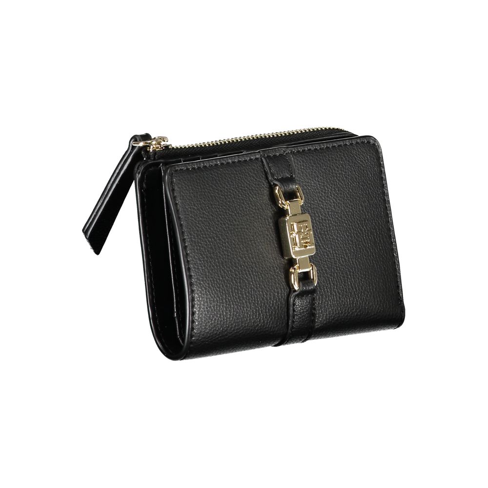 Sleek Black Zip Wallet with Coin Purse-Tommy Hilfiger-LabelTerrace.com