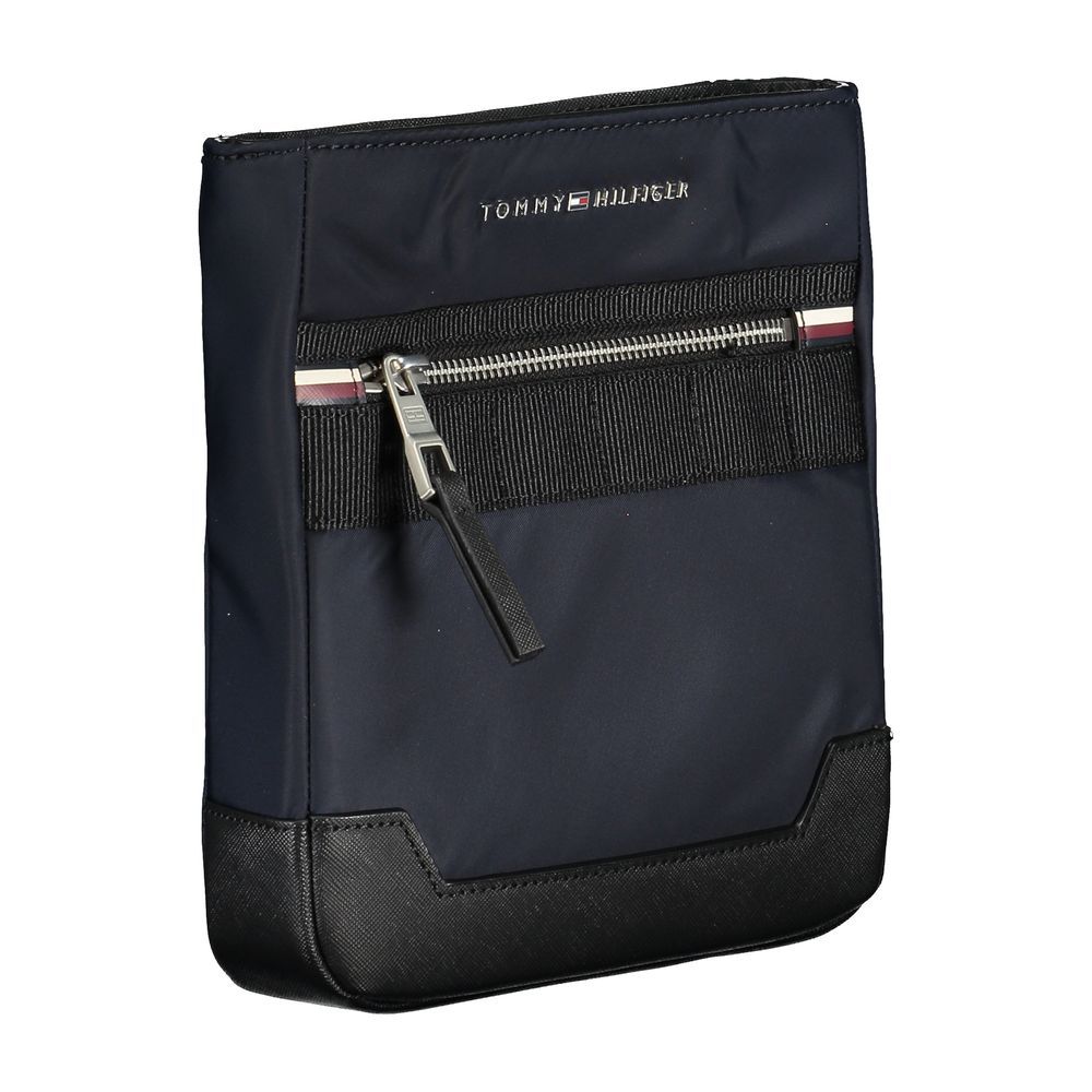 Sleek Blue Shoulder Bag with Contrasting Details-Tommy Hilfiger-LabelTerrace.com