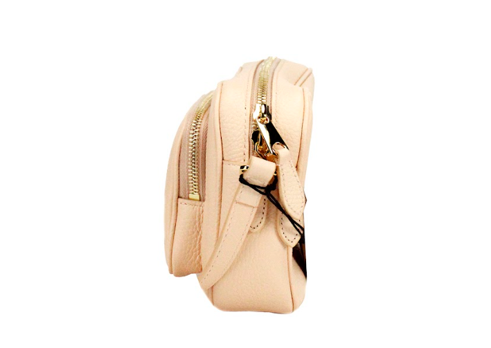 Small Branded Peach Pink Grainy Leather Camera Crossbody Bag-Burberry-LabelTerrace.com