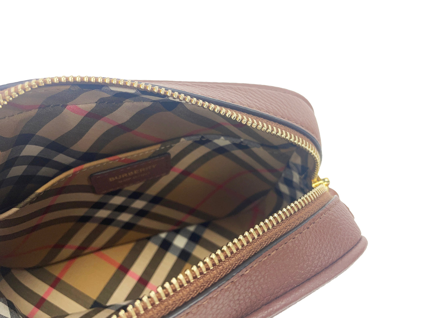 Small Leather Tan Camera Crossbody TB Logo Bag-Burberry-LabelTerrace.com