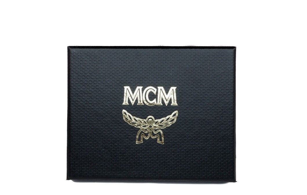 Spectrum Diamond Mini Neon Yellow Visetos Leather Card Case Holder Wallet-MCM-LabelTerrace.com