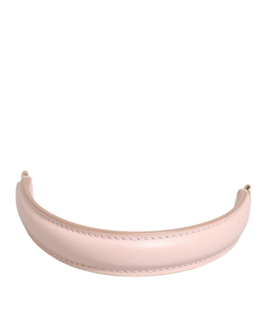 Strap Pink Leather Gold Tone Big Bag Handle Shoulder Strap-Dolce & Gabbana-LabelTerrace.com