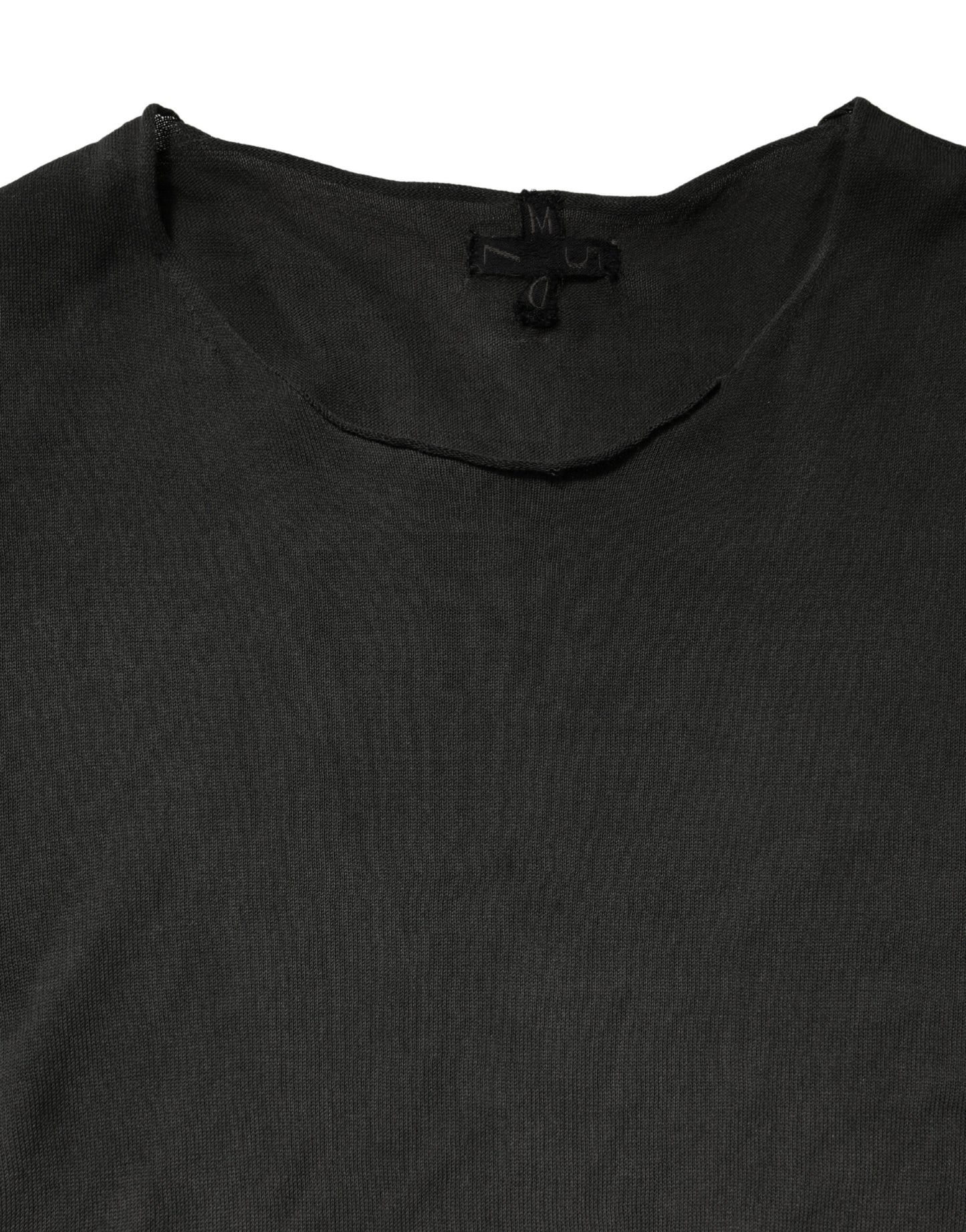 Sweater Black Cotton Crewneck Sweatshirt