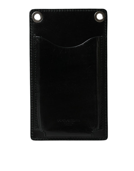 Wallet Black Horse Leather Zip Logo Cross Body Phone Slot-Dolce & Gabbana-LabelTerrace.com