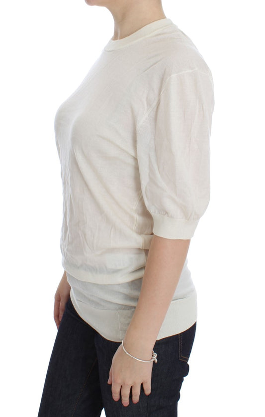 White 100% Cashmere Sweater-Dolce & Gabbana-LabelTerrace.com